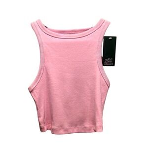 New Wild Fable Women’s Pink Ribbed Cropped Tank Top Size XXS NWT